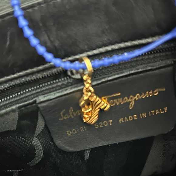 Salvatore Ferragamo BLACK LEATHER Backpack. Rare Shoe Charm on Inside Zipper.HP - Picture 16 of 16